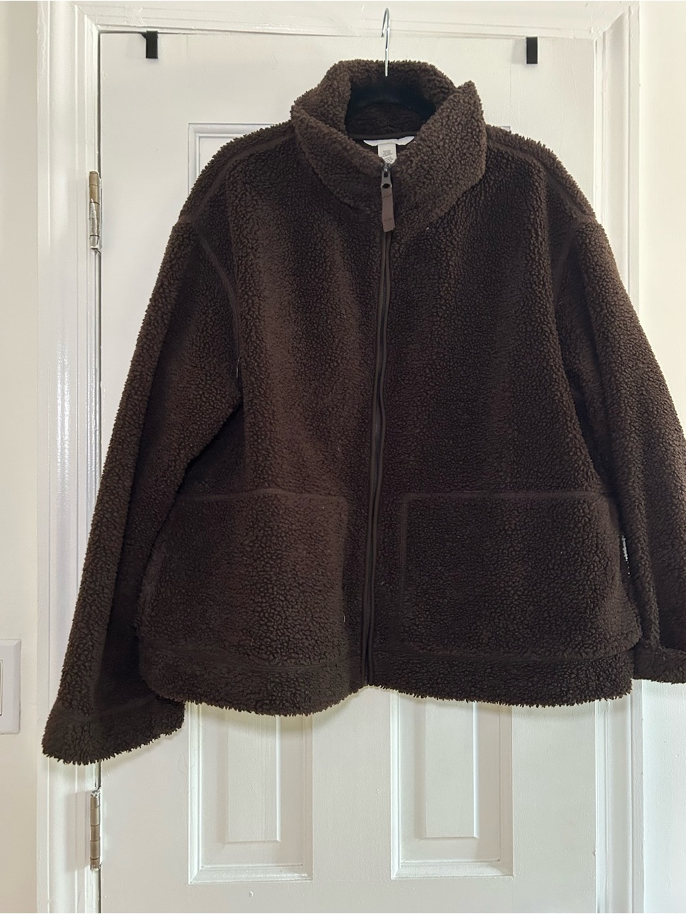 H&M Teddy Sherpa Jacket - Dark Brown